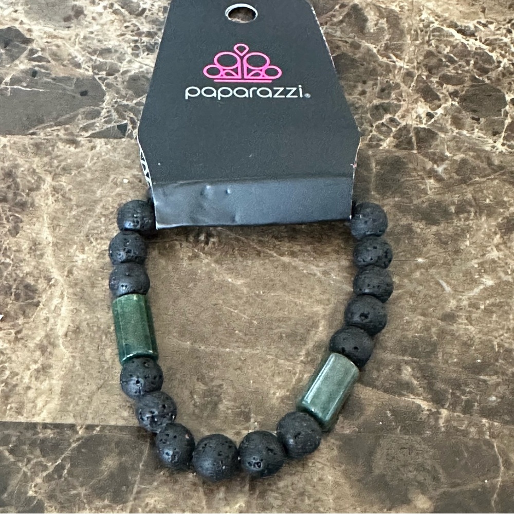 Paparazzi Jewelry Lava/Marble Bead Stretch Bracelet Brand New